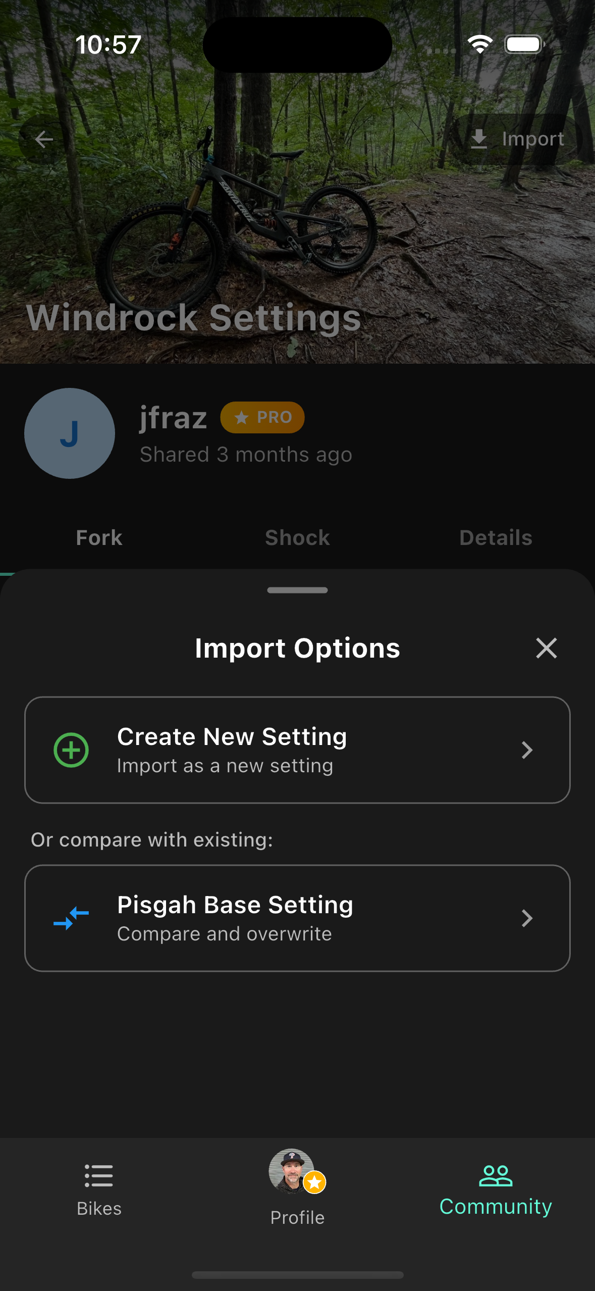 Import setting step 2